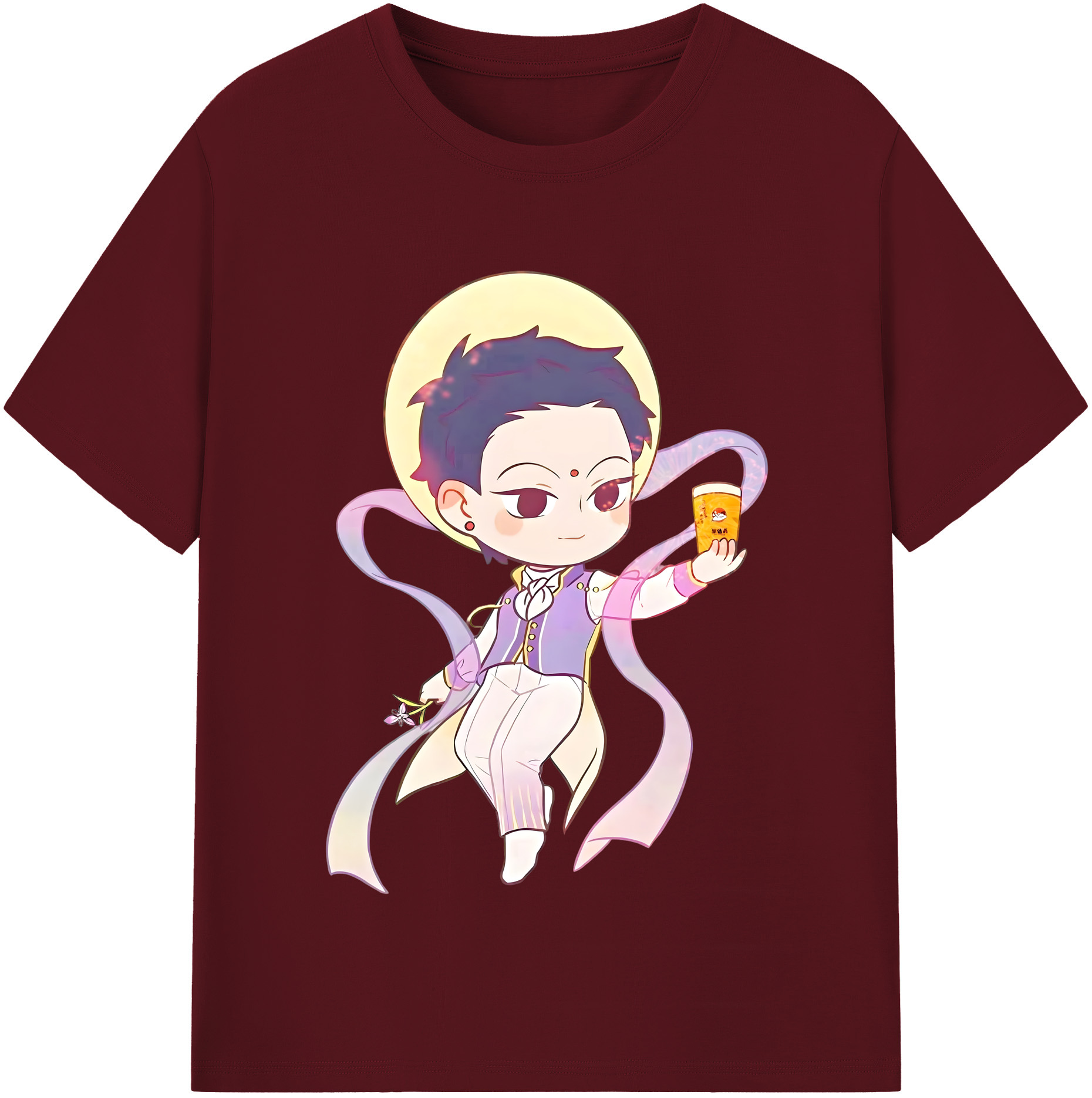 （画像用） Ne Zha 2 ナタ 魔童の大暴れ 綿100％半袖Tシャツ（フロントプリント）